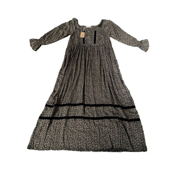 Natural Life Multicolor Floral Pattern Maxi Shirt long Dress Boho size S- New - Picture 1 of 6